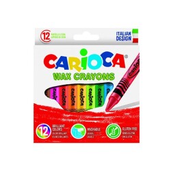 Carioca Wax Crayons Yıkanabilir Pastel Boya Kalemi 12'li - 1