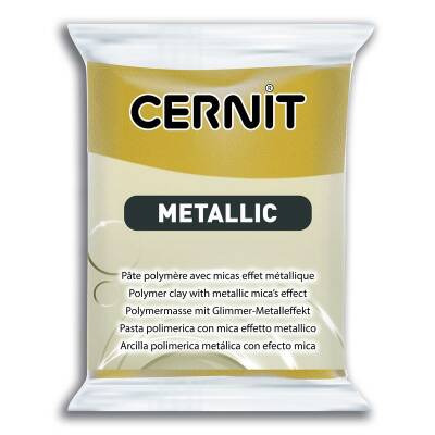 Cernit Metallic Polimer Kil 56 gr 053 RICH GOLD - 1
