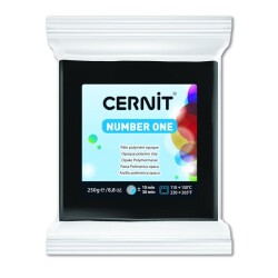 Cernit Number One Polimer Kil 250 gr 100 BLACK - 1