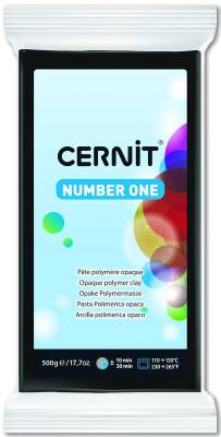 Cernit Number One Polimer Kil 500 gr 100 BLACK - 1
