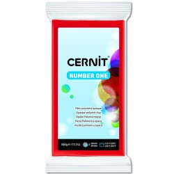 Cernit Number One Polimer Kil 500 gr 463 X-MAS RED - 1