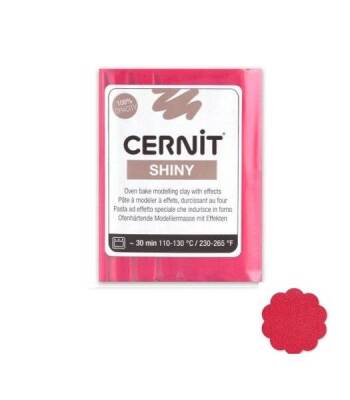 Cernit Shiny (Pırıltılı) Polimer Kil 56 gr 400 Red - 1