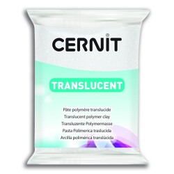 Cernit Translucent (Transparan) Polimer Kil 56 gr 010 Glitter White - 1