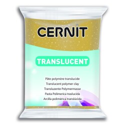 Cernit Translucent (Transparan) Polimer Kil 56 gr 050 Glitter Gold - 1