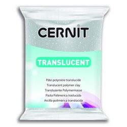 Cernit Translucent (Transparan) Polimer Kil 56 gr 080 Glitter Silver - 1