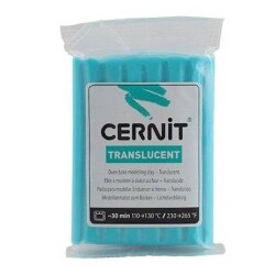 Cernit Translucent (Transparan) Polimer Kil 56 gr 280 Turquoise Blue - 1