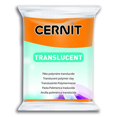 Cernit Translucent (Transparan) Polimer Kil 56 gr 752 Orange - 1