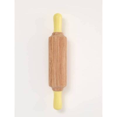 ChildGen Doğal Ahşap Merdane Pastel Sarı - 1
