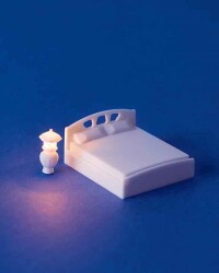 Çift Kişilik Yatak ve Abajur 1/50 1 Adet - Eshel