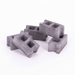 Çimento Blok Gri 1:12 3.3x1.6x1.4 cm 80'li Paket - 1