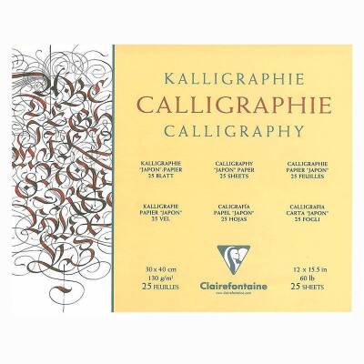 Clairefontaine Calligraphy Blok 130 gr. 25 Yp. 30x40 cm. - 1