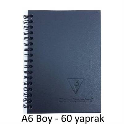 Clairefontaine Carbon Siyah Çizim Blok A6 Sert Kapaklı Spiralli 120 gr. 60 Yaprak - 1