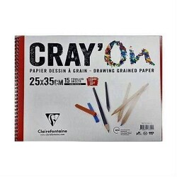 Clairefontaine Cray'On Çizim Blok 25x35 cm Resim Defteri 120 gr. 15 Yaprak - 1