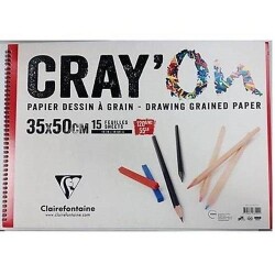 Clairefontaine Cray'On Çizim Blok 35x50 cm Resim Defteri 120 gr. 15 Yaprak - 1