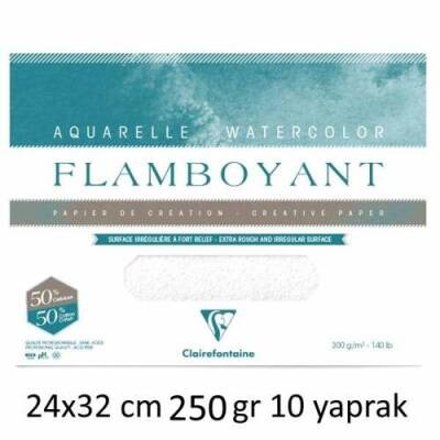 Clairefontaine Flamboyant Suluboya Blok 24x32 cm 250 gr 10 Yaprak - 1