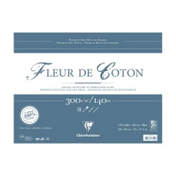 Clairefontaine Fleur De Coton %100 Pamuk Sanatsal Blok 300 gr 10 yp 30x40 cm - 1