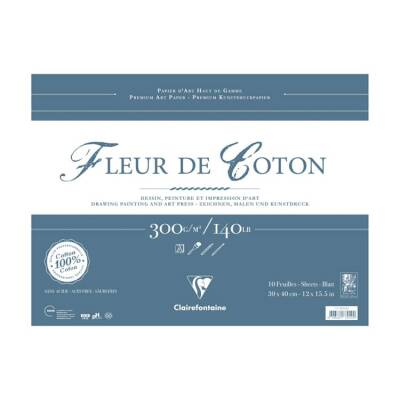 Clairefontaine Fleur De Coton %100 Pamuk Sanatsal Blok 300 gr 10 yp 30x40 cm - 1