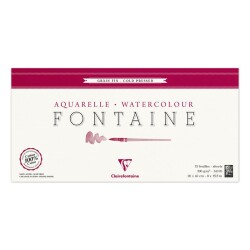 Clairefontaine Fontaine Suluboya Blok %100 Pamuk 300 gr. 10 yp. 20x40 cm. - 1