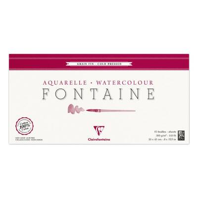 Clairefontaine Fontaine Suluboya Blok %100 Pamuk 300 gr. 10 yp. 20x40 cm. - 1