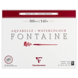 Clairefontaine Fontaine Suluboya Blok %100 Pamuk 300 gr. 10 yp. 24x30 cm. - 1