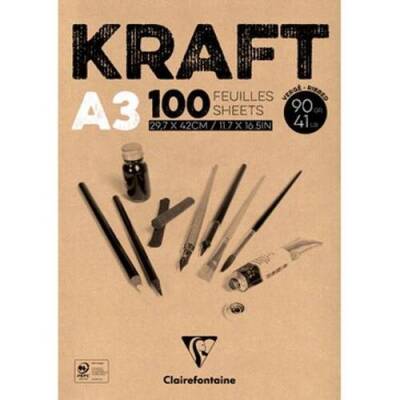 Clairefontaine Kraft Sketch Blok A3 90 gr. 100 Yaprak - 1