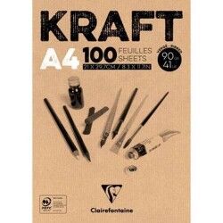 Clairefontaine Kraft Sketch Blok A4 90 gr. 100 Yaprak - 1