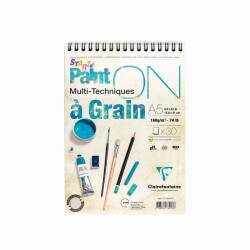 Clairefontaine Paint'On a Grain Start Çizim Blok 160 gr. 30 Yp. A5 - 1