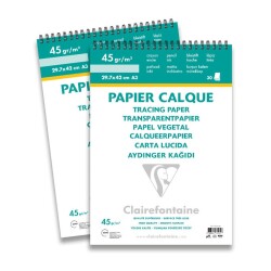 Clairefontaine Tracing Spiralli Aydınger Blok 40/45 gr 30 Yp. A3 - Clairefontaine
