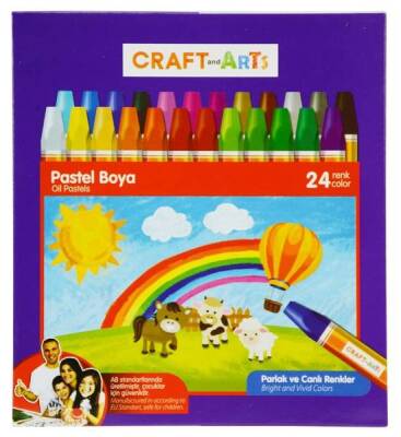 Craft and Arts Pastel Boya Karton Kutu 24 Renk - 1