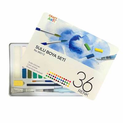 Craft And Arts Sulu Boya Seti 36 Renk Metal Kutu - 1