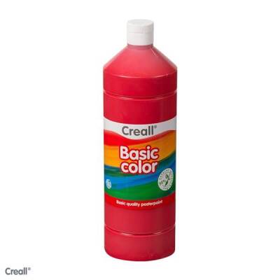 Creall Basic Color Posterpaint Tempera Boya 1000 ml. 05 L. Red (Açık Kırmızı) - 1
