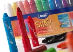 Creall Silky 3 in 1 Crayon 12 Renk (Kuru Boya+Pastel Boya+Sulu Boya) - 1