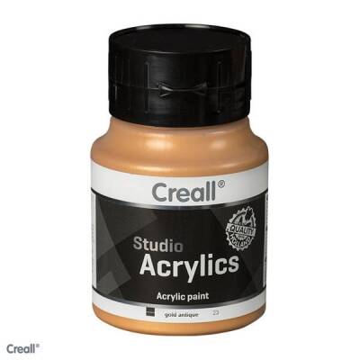 Creall Studio Akrilik Boya 500 ml. 23 METALLIC GOLD ANTIQUE - 1