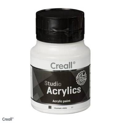 Creall Studio Akrilik Boya 500 ml. 81 TITANIUM WHITE - 1