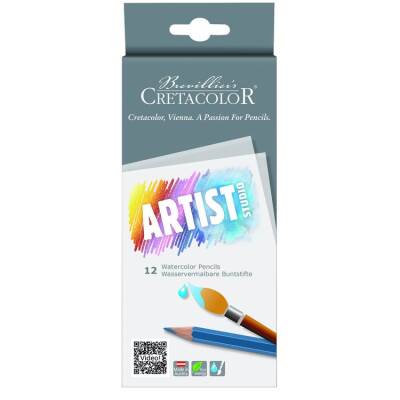 Cretacolor Artist Studio Line Watercolor Pencils 12 Renk Sulandırılabilir Boya Kalemi (283 12) - 1