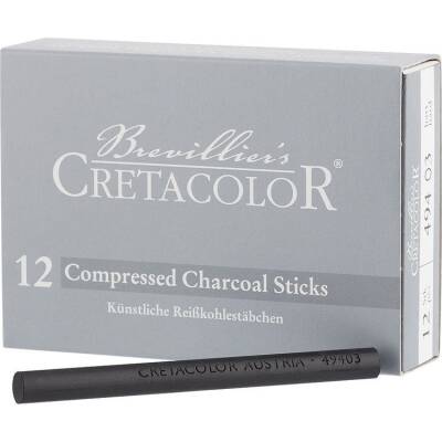 Cretacolor Compressed Charcoal Sıkıştırılmış Kömür Füzen Hard (494 03) - 1