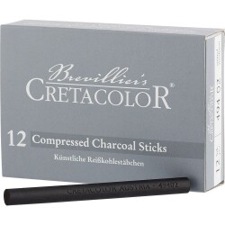 Cretacolor Compressed Charcoal Sıkıştırılmış Kömür Füzen Medium (494 02) - 1