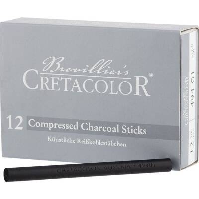 Cretacolor Compressed Charcoal Sıkıştırılmış Kömür Füzen Soft (494 01) - 1