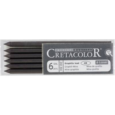 Cretacolor Graphite Lead 4B 5,6 mm Portmin Kalem Ucu 6'lı Kutu (261 84) - 1