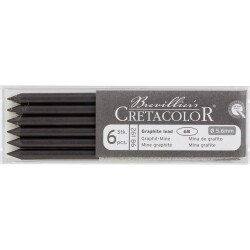 Cretacolor Graphite Lead 6B 5,6 mm Portmin Kalem Ucu 6'lı Kutu (261 86) - 1