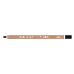 Cretacolor Mega Color Kalın Kuru Boya (Kalem İçi Çapı: 6,4mm) Ivory Black (292 50) - 1