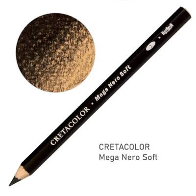 Cretacolor Mega Nero Pencil Soft Yağlı Kömür Kalem 461 28 - 1