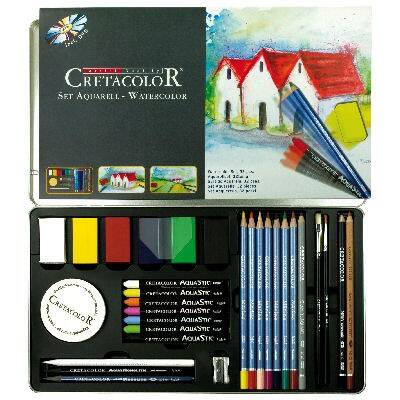 Cretacolor Set Aquarell - Watercolor 32'li Metal Kutu - 1