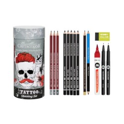 Cretacolor Tattoo Sketching Set Dövme Çizim Seti (400 83) - 1