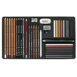 Cretacolor Ultimo Drawing Set Profesyonel Çizim Seti 35 Parça Metal Kutu (400 57) - 1