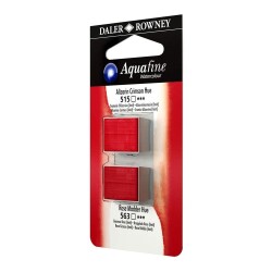 Daler Rowney Aquafine 1/2 Tablet Suluboya 2'li Set ALIZARIN CRIMSON/ROSE MADDER HUE - Daler Rowney