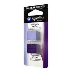 Daler Rowney Aquafine 1/2 Tablet Suluboya 2'li Set COBALT VIOLET HUE/MAUVE - Daler Rowney