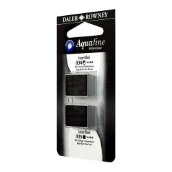 Daler Rowney Aquafine 1/2 Tablet Suluboya 2'li Set IVORY BLACK/LAMP BLACK - Daler Rowney