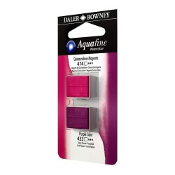 Daler Rowney Aquafine 1/2 Tablet Suluboya 2'li Set QUINACRIDONE MAGENTA/PURPLE - Daler Rowney