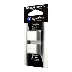 Daler Rowney Aquafine 1/2 Tablet Suluboya 2'li Set TITANIUM WHITE/CHINESE WHITE - Daler Rowney